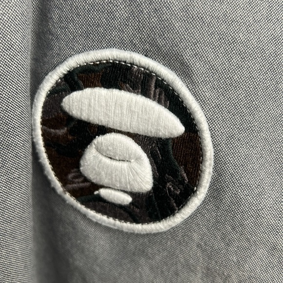 Rare Y2K A Bathing Ape (BAPE) Grey Button Down (Size: S) - Picture 4 of 4